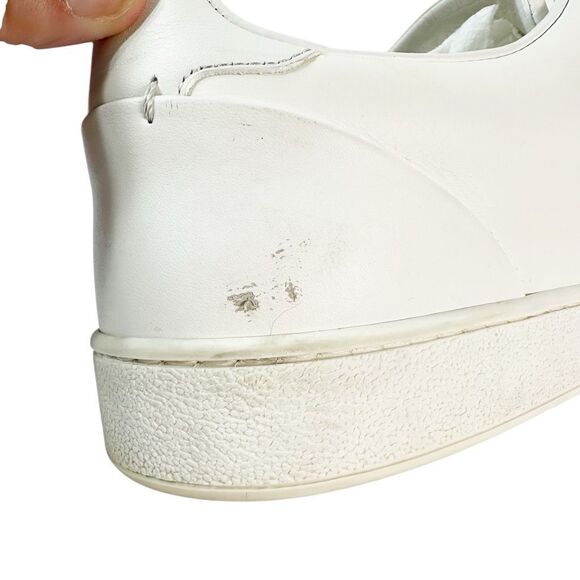 LOUIS VUITTON Frontrow Floral Sneakers Size 39 US 8.5 Lace Up Logo Low Top White - Picture 9 of 13